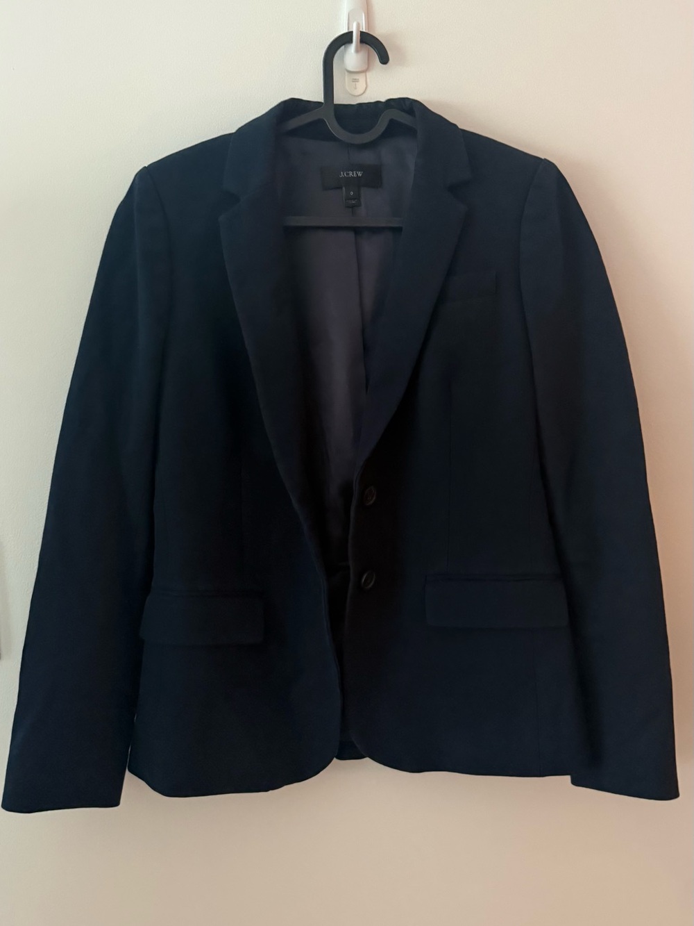 J. Crew Women’s Navy Cotton Lined Padded Blazer
